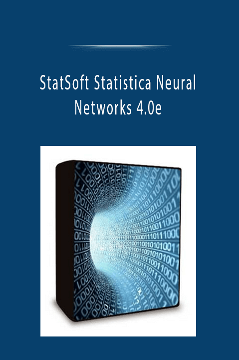 StatSoft Statistica Neural Networks 4.0e