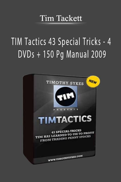 4 DVDs + 150 Pg Manual 2009 – Tim Sykes – TIM Tactics 43 Special Tricks