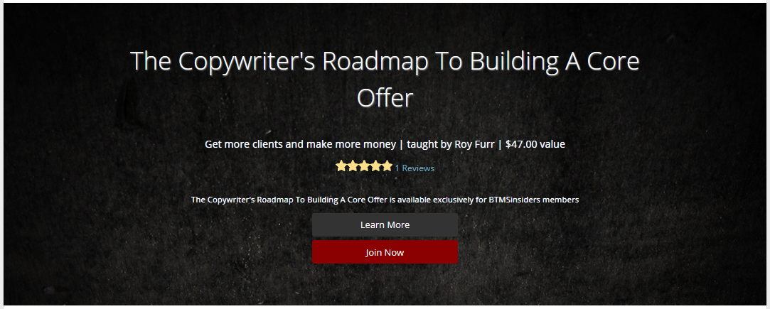 Roy Furr - The Copywriter’s Roadmap To Building A Core Offer