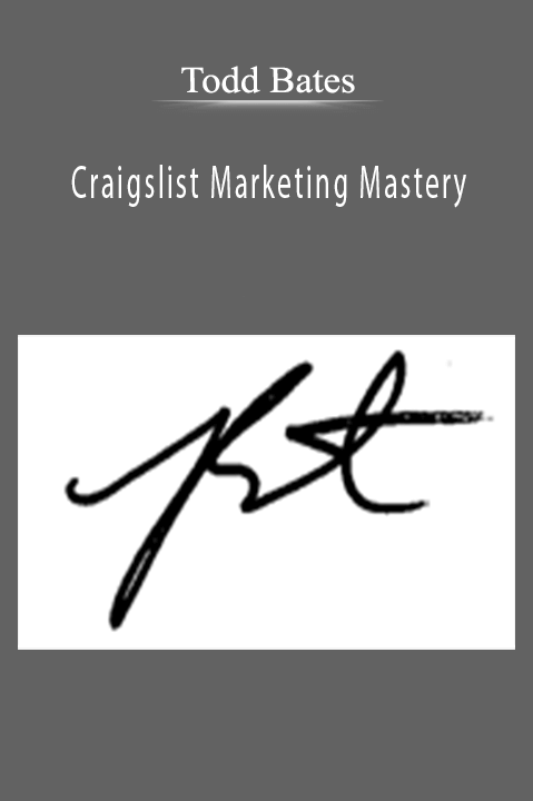 Craigslist Marketing Mastery – Todd Bates