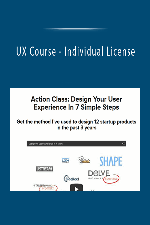 Individual License – UX Course