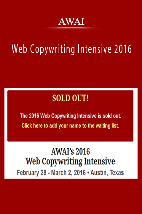 AWAI – Web Copywriting Intensive 2016