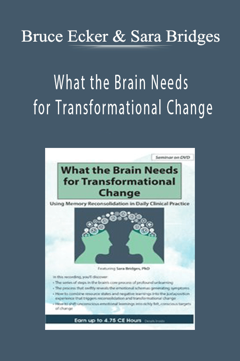 Bruce Ecker & Sara Bridges – What the Brain Needs for Transformational Change: Using Memory Reconsolidation in Daily Clinical Practice