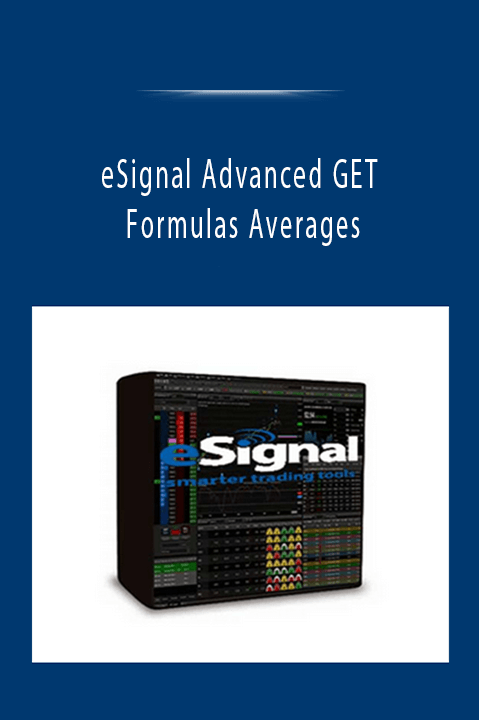 eSignal Advanced GET Formulas Averages