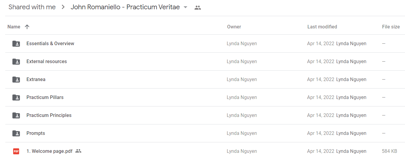 John Romaniello - Practicum Veritae