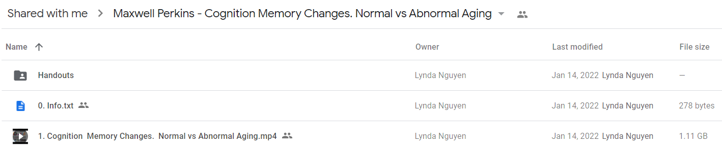 Maxwell Perkins - Cognition Memory Changes. Normal vs Abnormal Aging