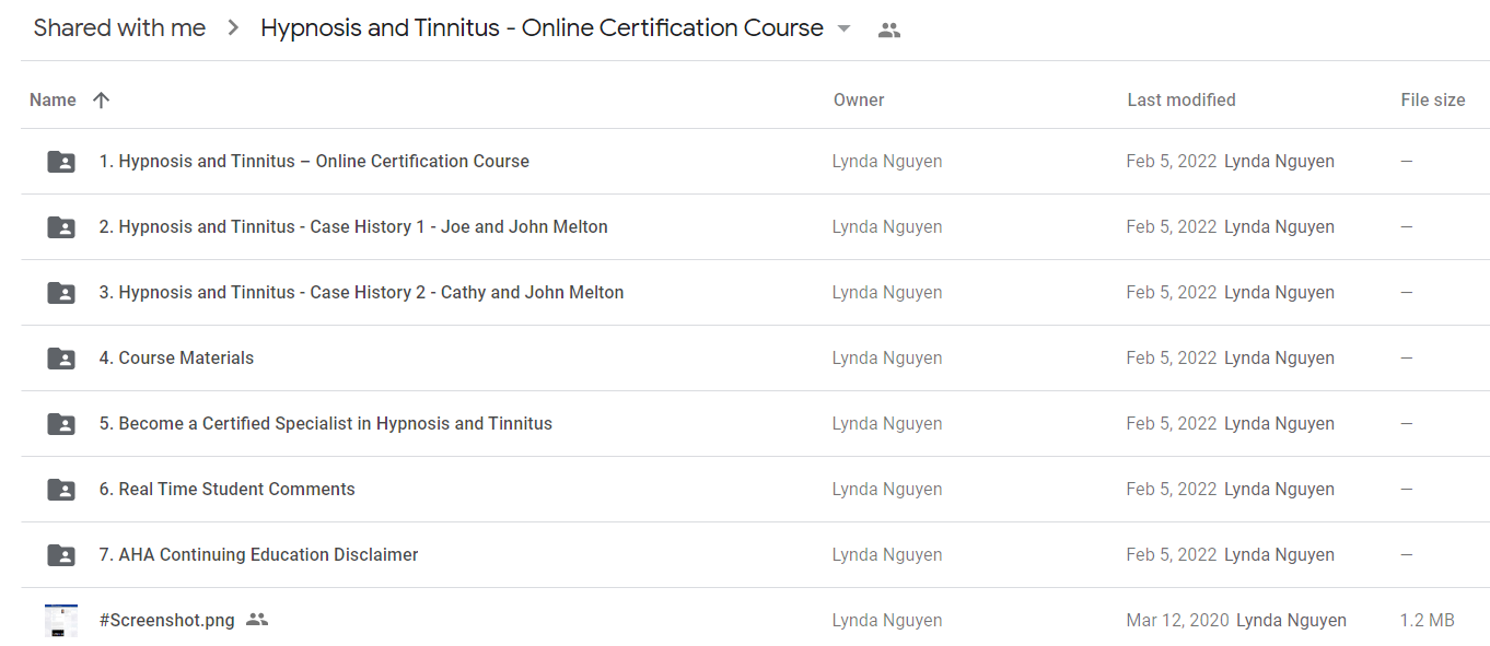 Hypnosis and Tinnitus - Online Certification Course