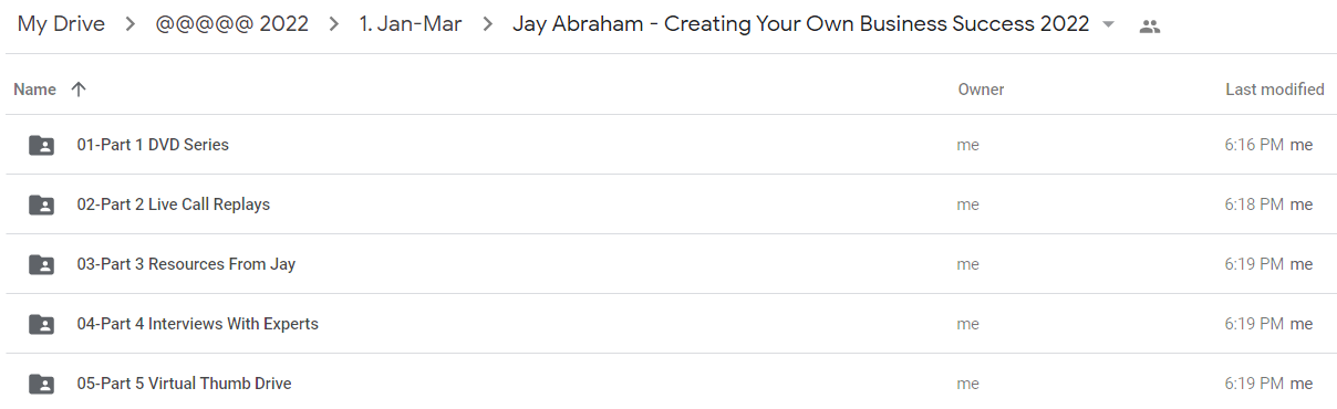 Jay Abraham - Creating Your Own Business Success 2022