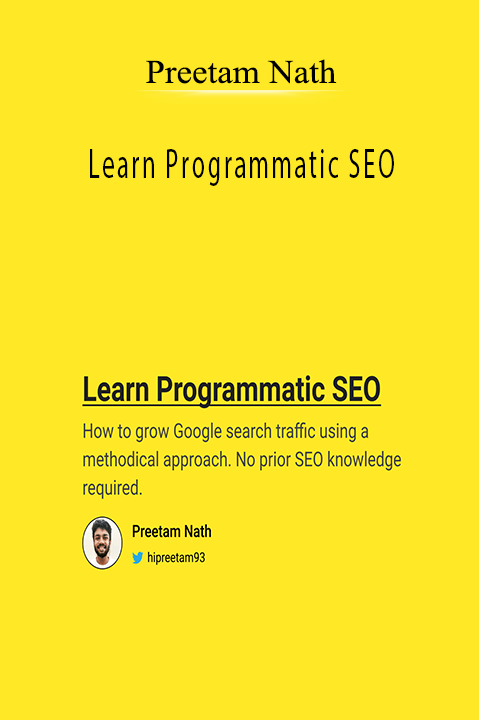 Preetam Nath - Learn Programmatic SEO