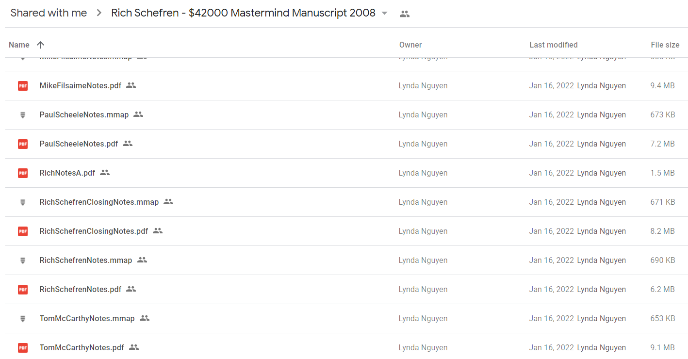 Rich Schefren - $42000 Mastermind Manuscript 2008