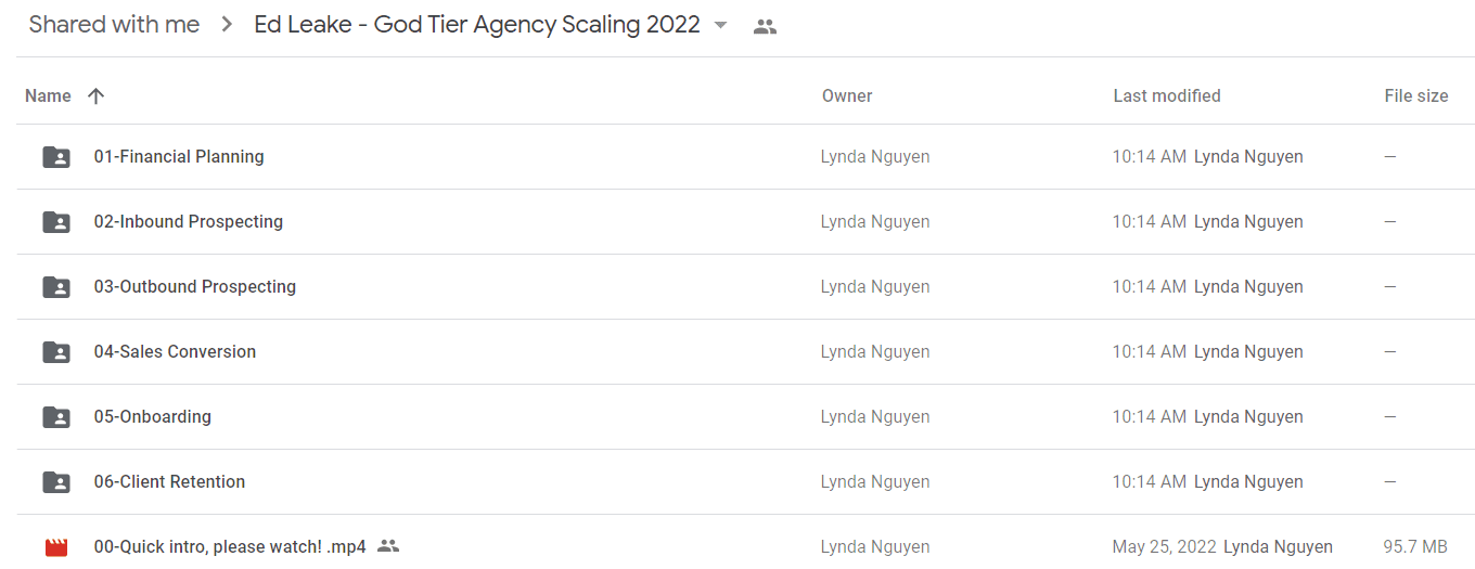 Ed Leake - God Tier Agency Scaling 2022