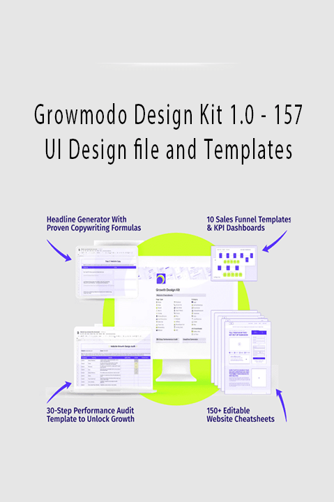 Growmodo Design Kit 1.0 - 157 UI Design file and Templates