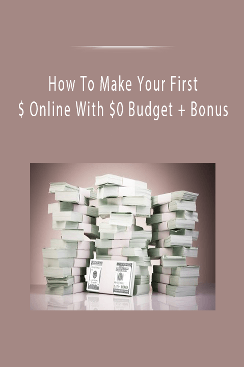 How To Make Your First $ Online With $0 Budget + Bonus