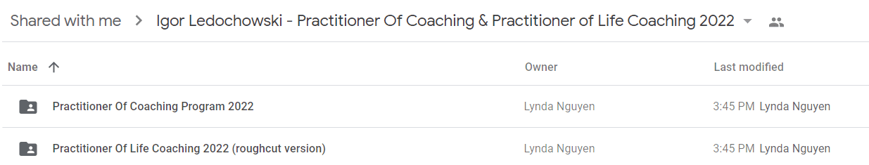 Igor Ledochowski - Practitioner Of Coaching & Practitioner of Life Coaching 2022