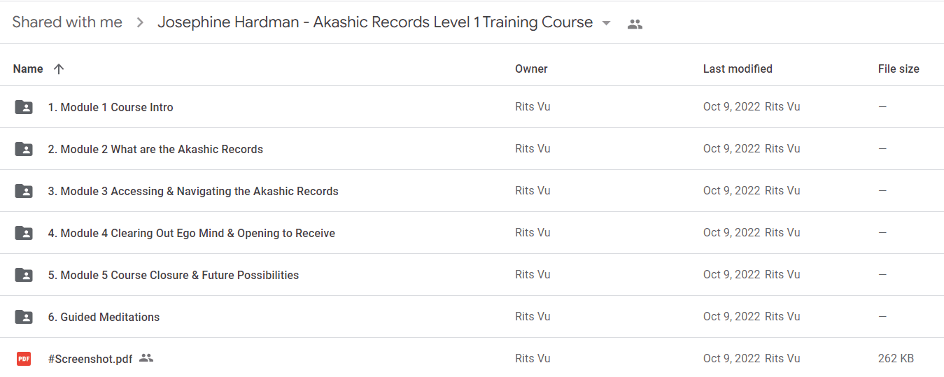 Josephine Hardman - Akashic Records Level 1 Training Course