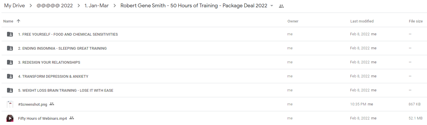 Robert Gene Smith - 50 Hours of Training - Package Deal 2022